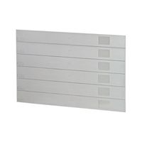 SCHROFF Face avant 19", plastique, 6 U, RAL 7035, 10 pièces