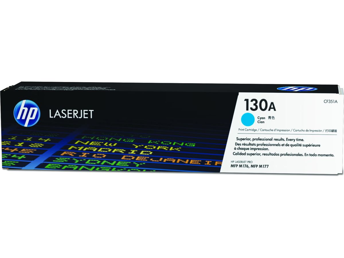 HP Cartouche de toner cyan d'origine LaserJet 130A