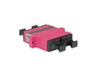 TELEGÄRTNER  Coupleur SC Duplex, Multimode, Manchon en céramique, boîtier en plastique, violet