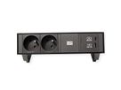 BACHMANN DESK 2 Bloc multiprise 2x UTE, 1x USB A&C 22W, noir, 0,2 m