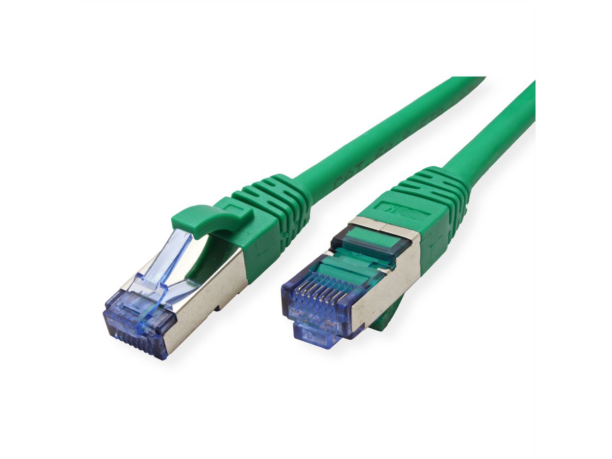 Cordon VALUE Cat.6A (Classe EA) / 10 Gigabit S/FTP, LSOH, vert, 0,5 m