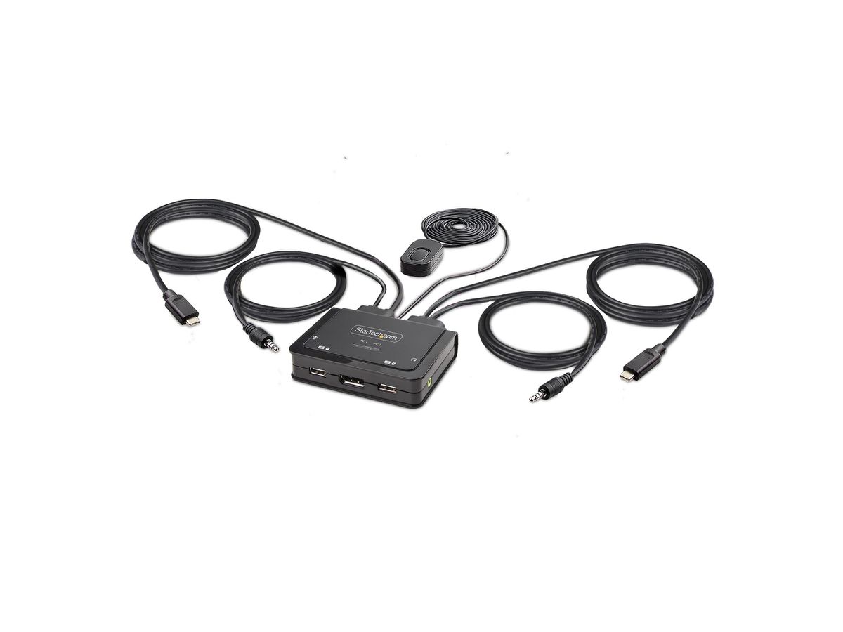 StarTech.com C2-D46-UC2-CBL-KVM commutateur écran, clavier et souris Noir