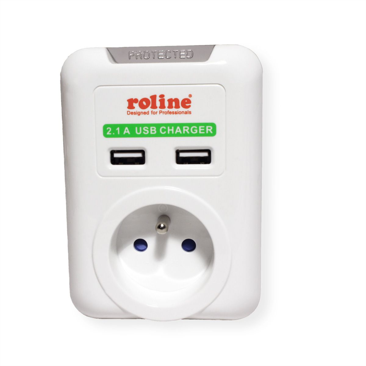 ROLINE Prise de courant avec chargeur USB, version UTE