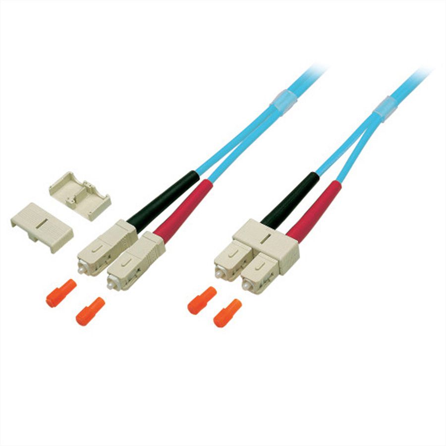 Câble FO duplex 50/125µm, SC/SC, OM3, 1m