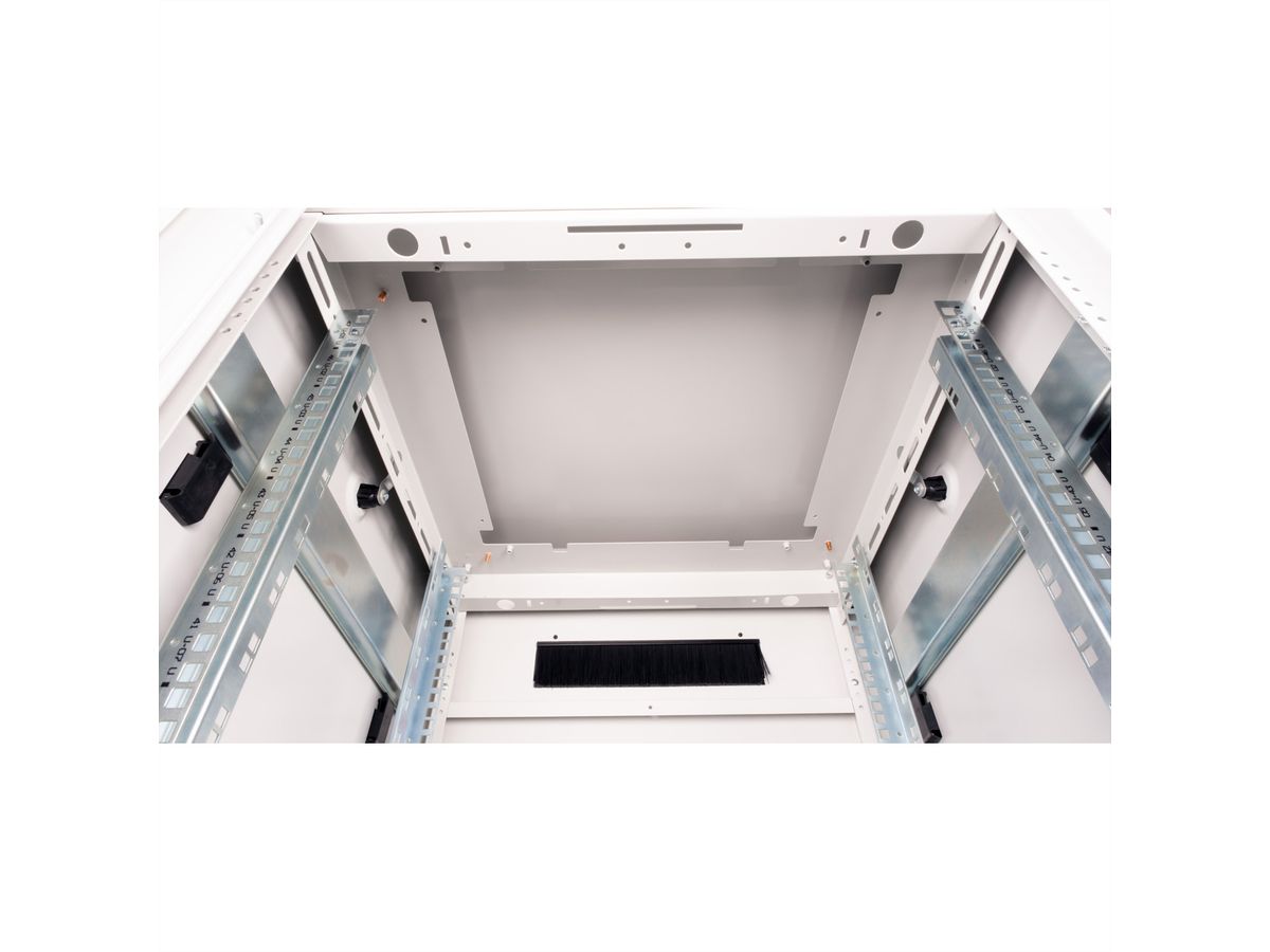 ROLINE 19" Baie réseau Pro 47U, 600x600 LxP Porte verre gris