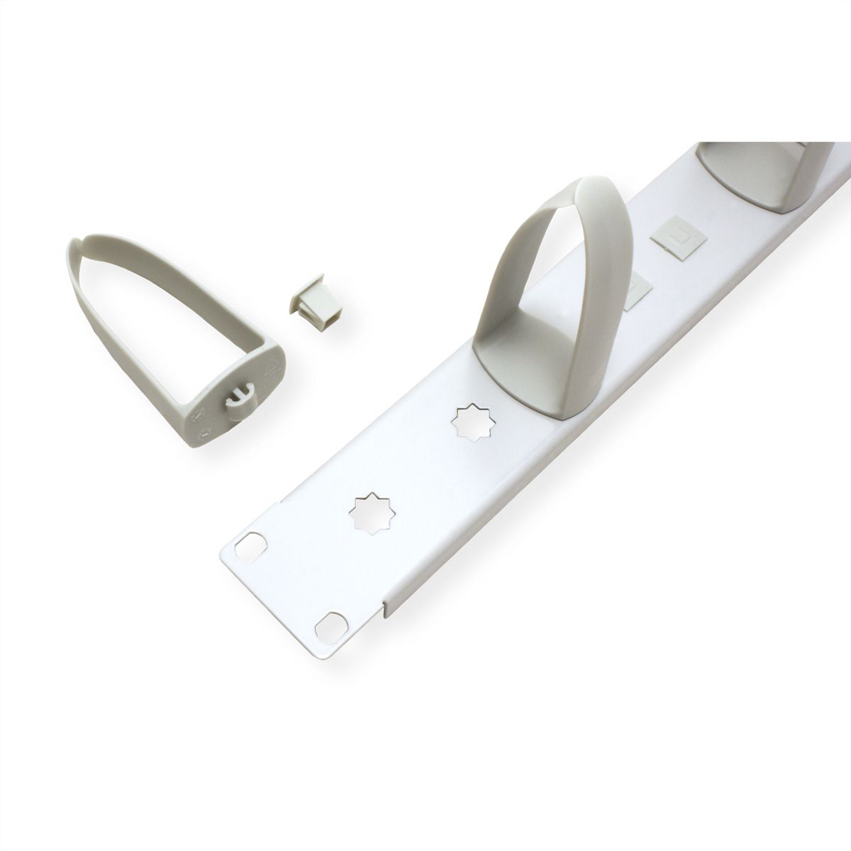 VALUE Passe-câbles 19" 1 UH avec 5 arceaux, gris
