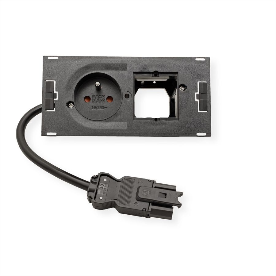 BACHMANN DUE 1xUTE 1xCM 0,2m GST18, noir, 0,2 m
