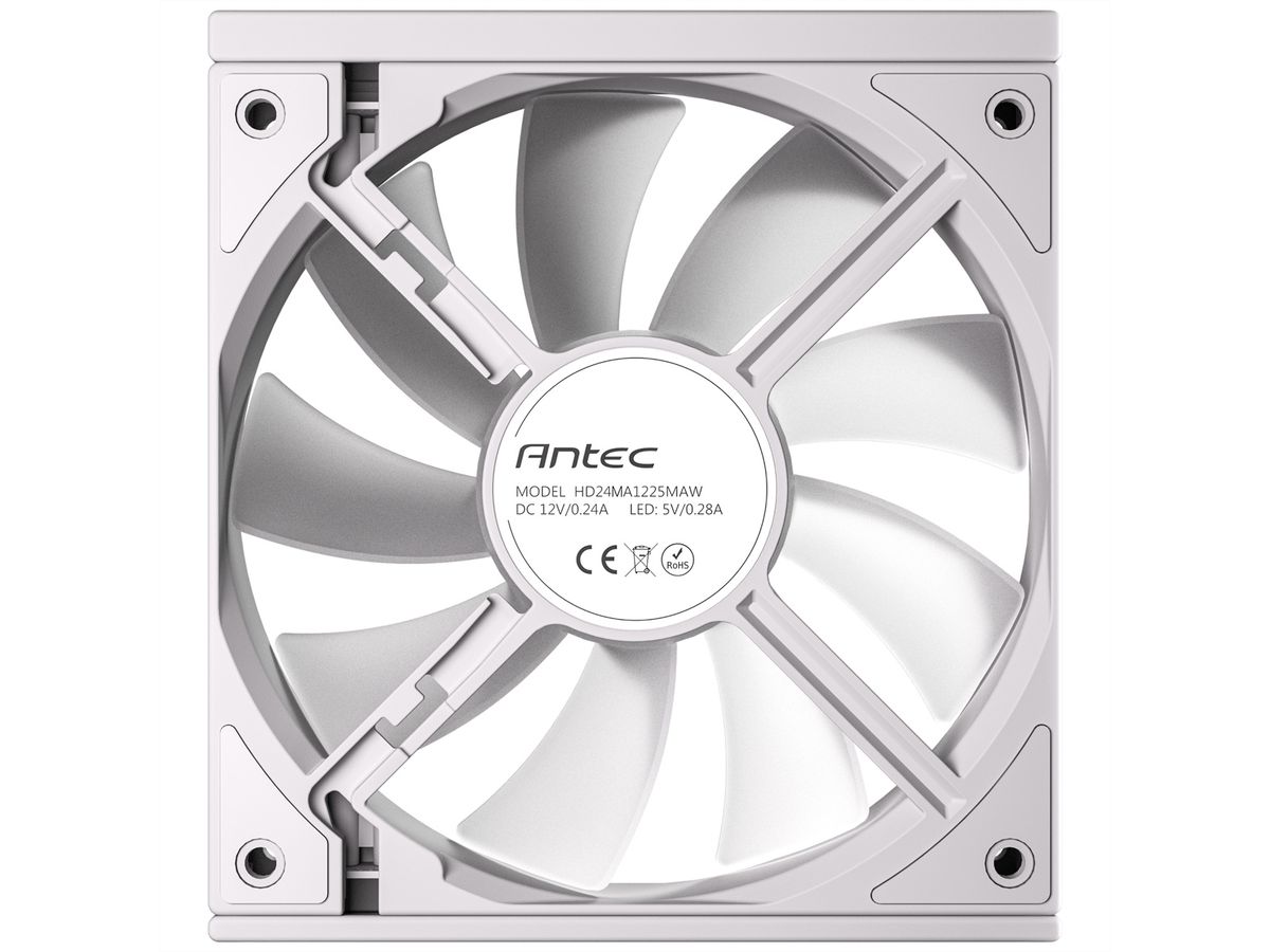 ANTEC Ventilateur de boîtier PC C120 ARGB 120 mm, lot de 3, blanc