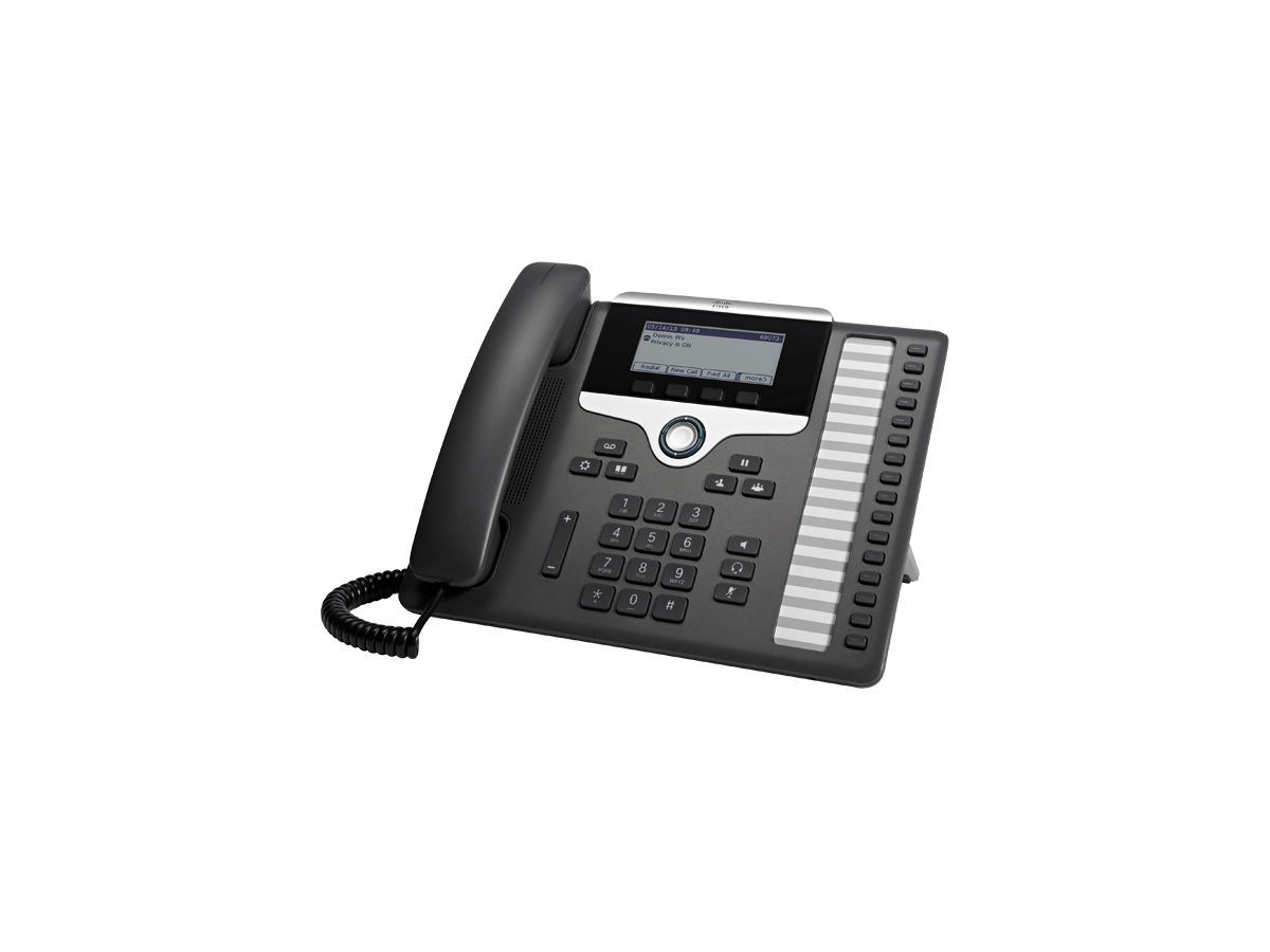 Cisco 7861 Combiné filaire 16lignes LCD Noir, Argent téléphone fixe