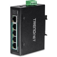 TRENDnet TI-PG50 Switch Rail DIN PoE+ Gigabit industriel à 5 ports