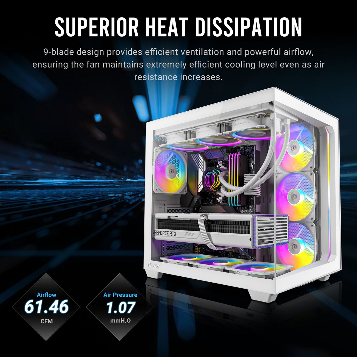 ANTEC P12R PWM ARGB REVERSE Ventilateur de boîtier PC, noir