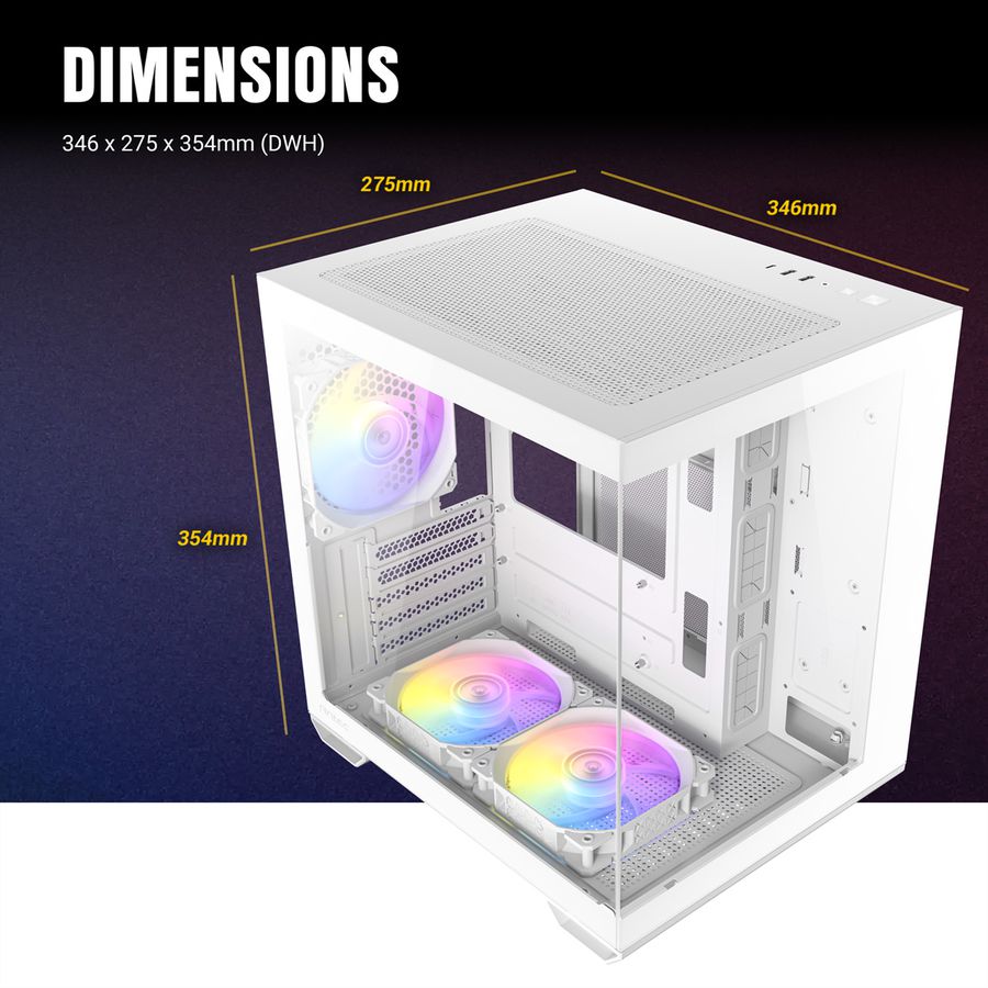 ANTEC CX60M ARGB Boîtier PC Mini Tour Micro-ATX, noir