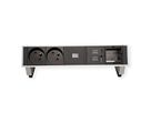 BACHMANN DESK2 2xUTE 1xUSB A&C 22W 1xCM 0,2m GST18 INOX