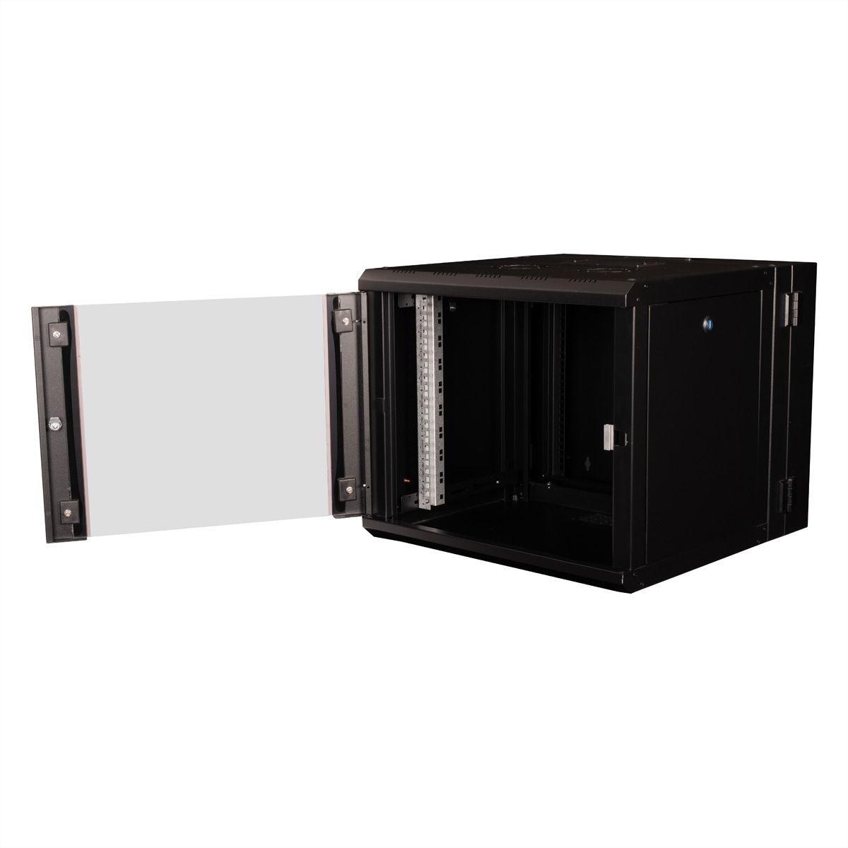 ROLINE 19" Boîtier mural Pro 9U, 600x600 LxP pivotant en 2 parties noir