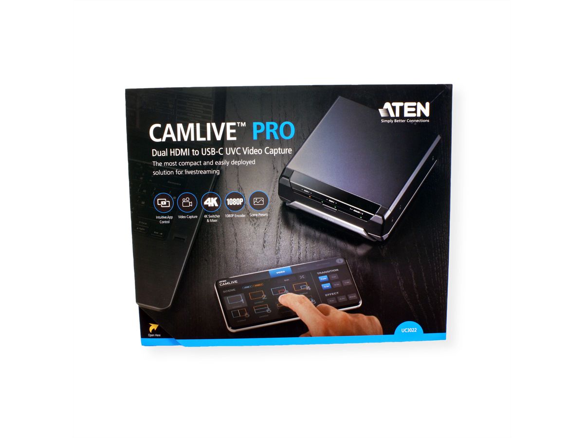 ATEN UC3022 CAMLIVE PRO Capture vidéo double HDMI vers USB-C