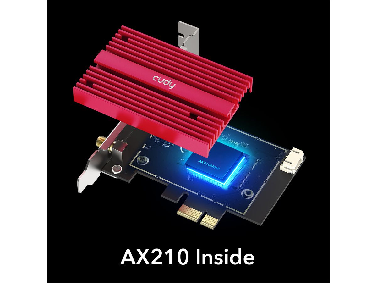 CUDY WE4000 AX5400 WiFi 6E, PCI Express