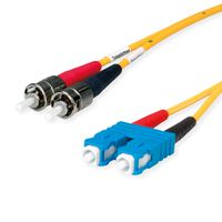 TELEGÄRTNER Câble adaptateur duplex 9/125 OS2, 2x ST mâle, 1x SC duplex mâle, jaune, 1 m