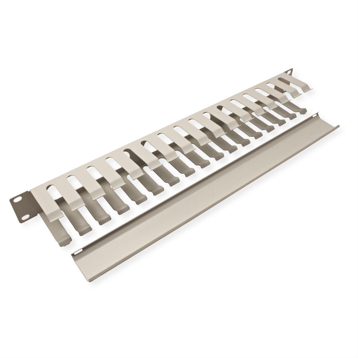VALUE Plaque avant 19" de 1U avec canal de rangement de 40 x 60 mm, gris