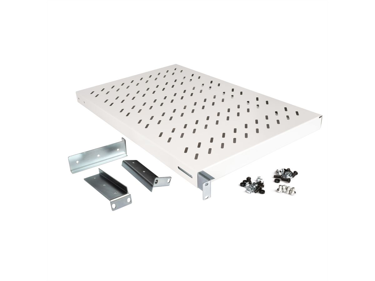 ROLINE 19" Etagère 1U, réglable 770P 50 kg gris