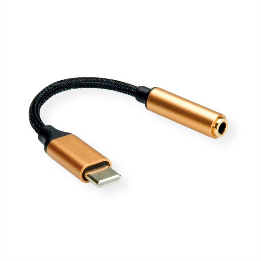 ROLINE GOLD Adaptateur Type C - 3,5mm Audio, M/F, 0,13 m