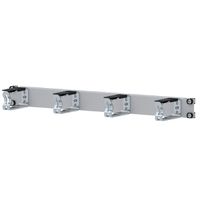 Passe-câbles 19" 1 UH avec 4 arceaux en métal gris