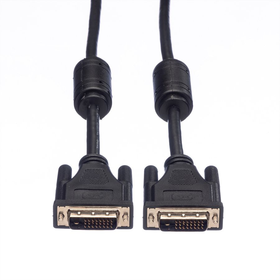 ROLINE Câble DVI pour écran, M-M, (24+1) dual link, 1 m