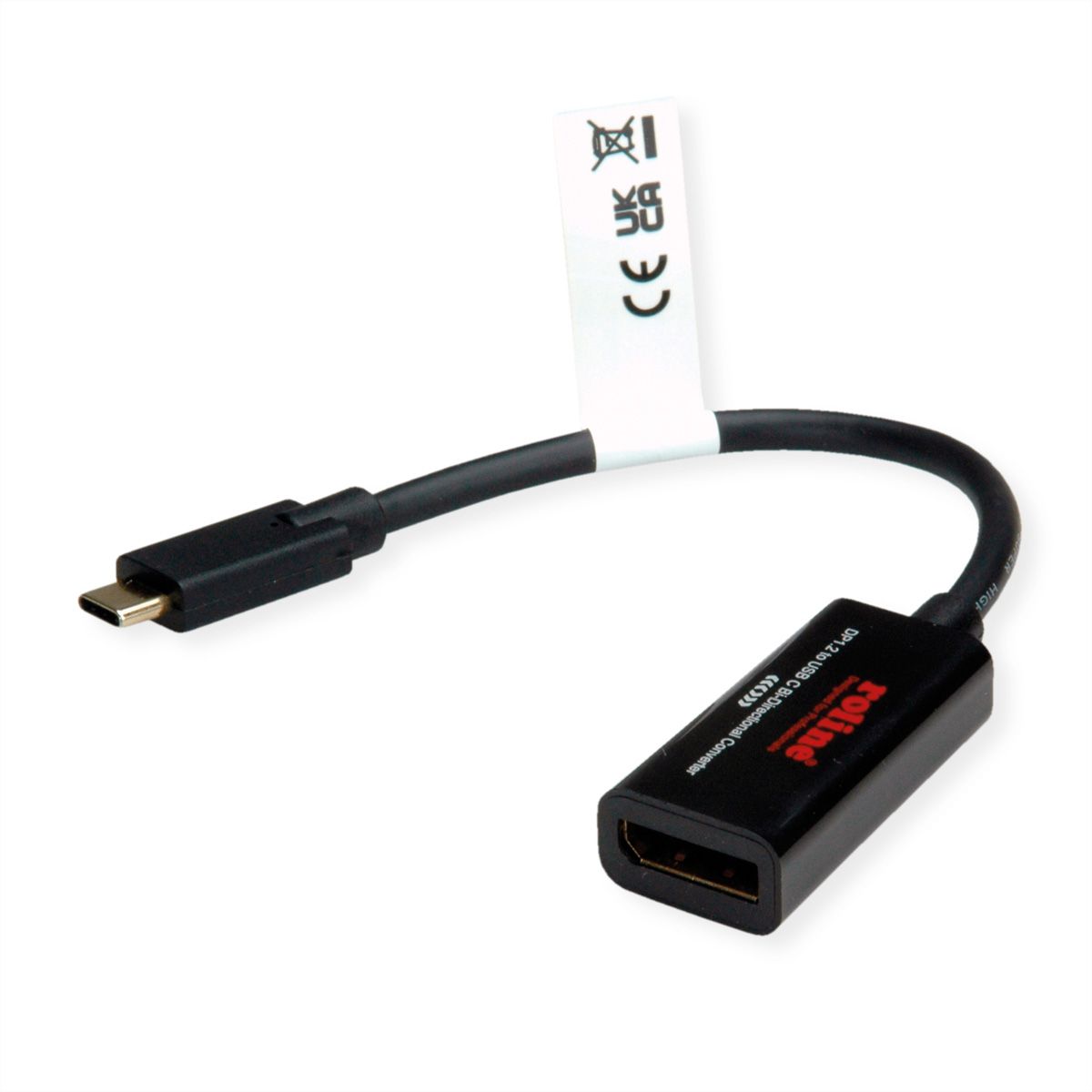 ROLINE Câble adaptateur USB-C - DisplayPort, v1.2, M/F, bidirectionnel, 0,2 m
