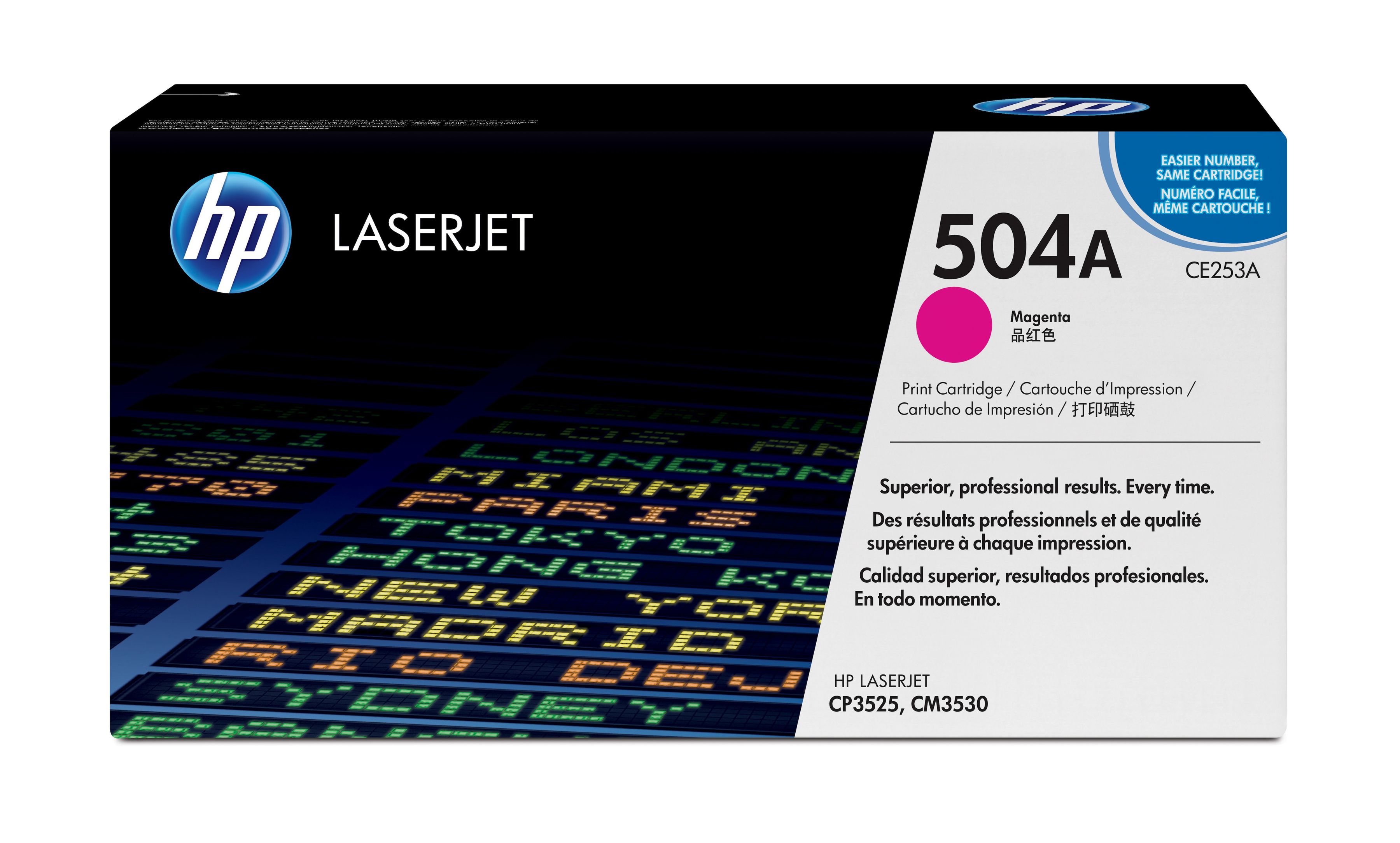 HP 504A toner LaserJet magenta authentique