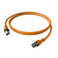 Cordon EasyLan DualBoot PushPull IP20, Cat.6A (Classe EA), S/FTP, orange, 1 m