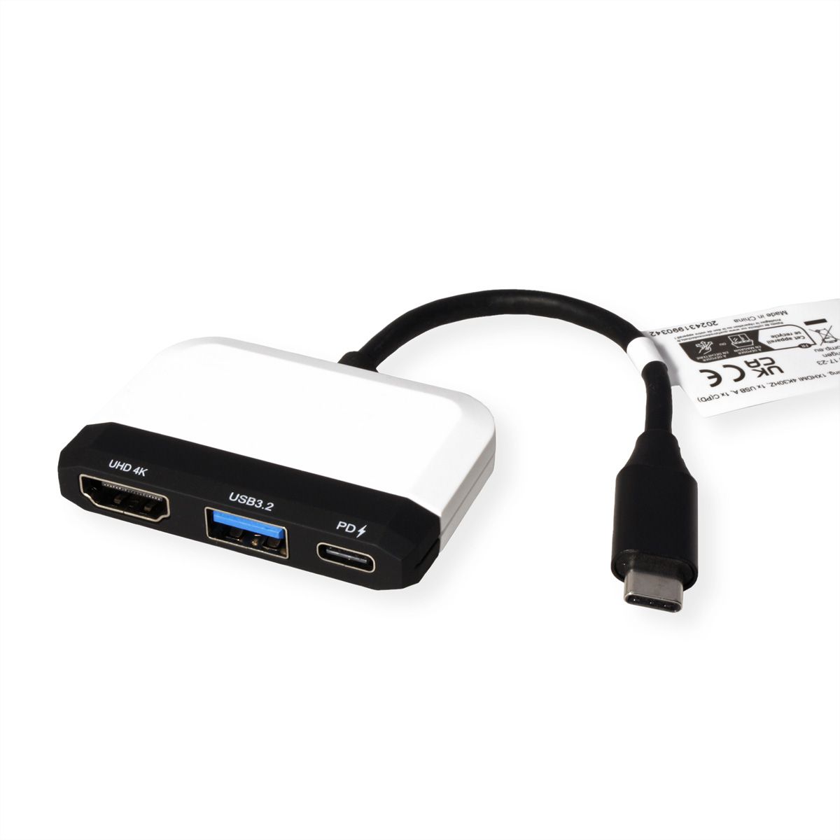 VALUE Adaptateur USB type C - HDMI, USB 3.2 Gen 1 type A + type C PD