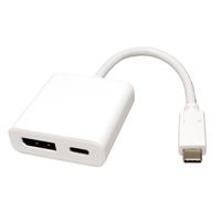 ROLINE Adaptateur Type C - DisplayPort,  + 1x type C PD, v1.2, M/F