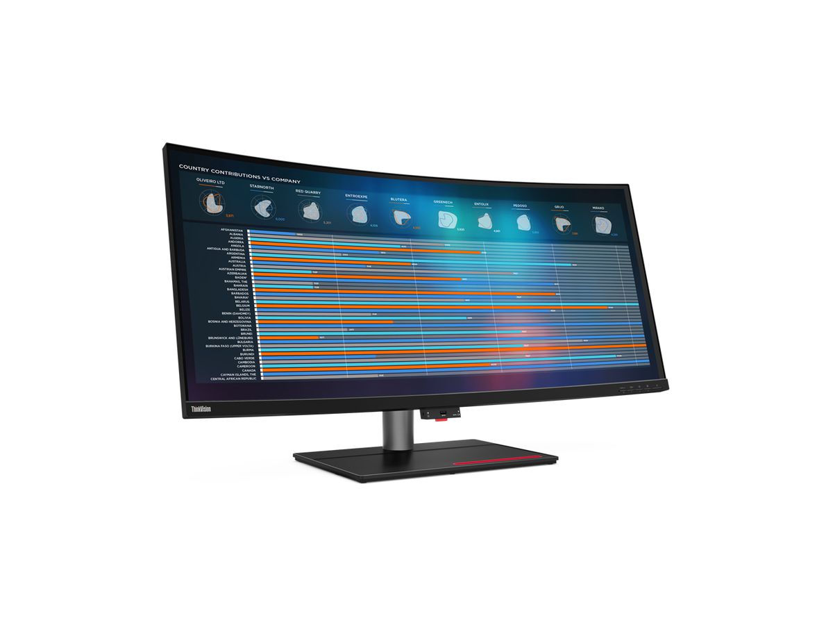 Lenovo ThinkVision P40w-20 LED display 100,8 cm (39.7") 5120 x 2160 pixels 5K Ultra HD Noir