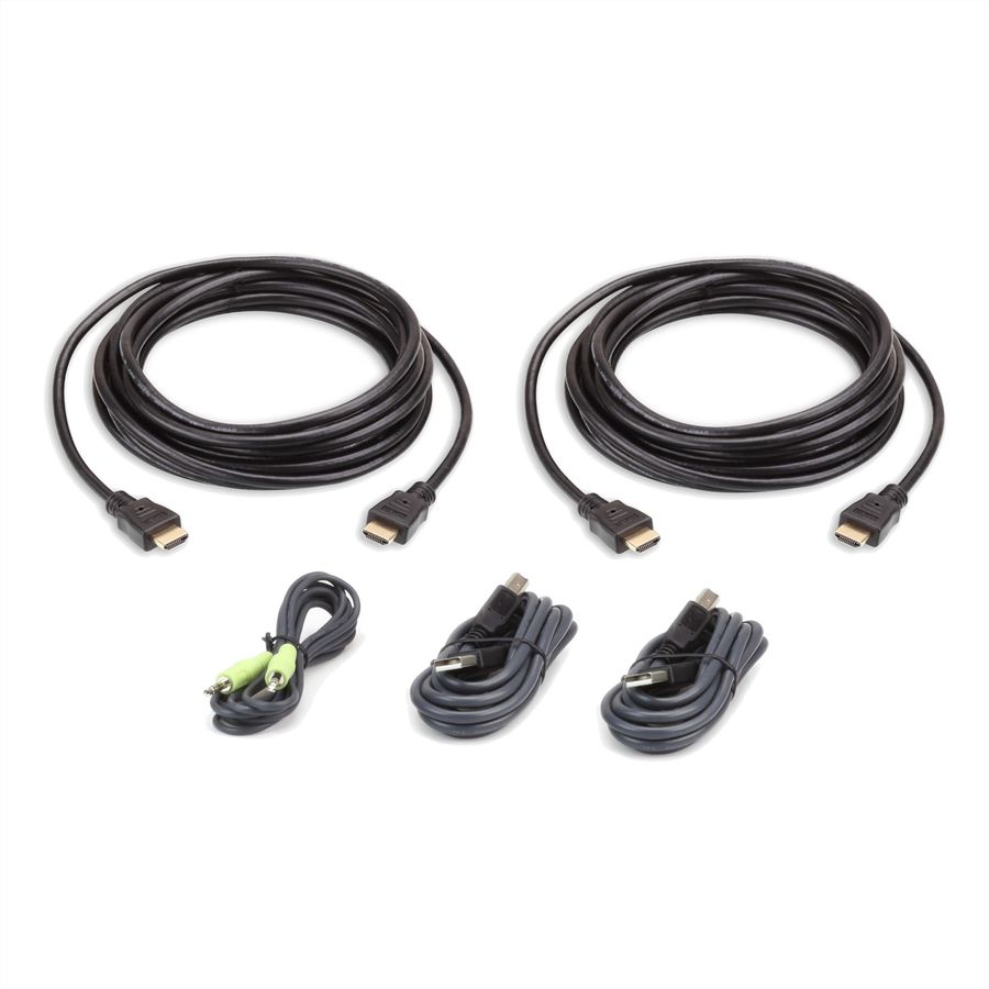 ATEN 2L-7D03UHX5 Kit de câbles KVM sécurisé deux affichages HDMI USB