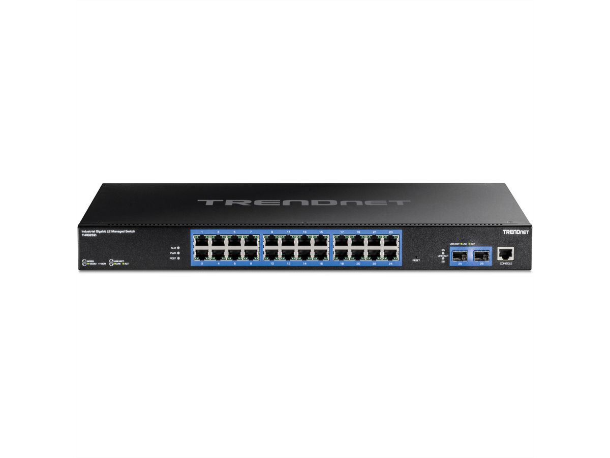 TRENDnet TI-RG262i Switch industriel Gigabit , administrable L2 Gigabit à 26 ports montable en rack