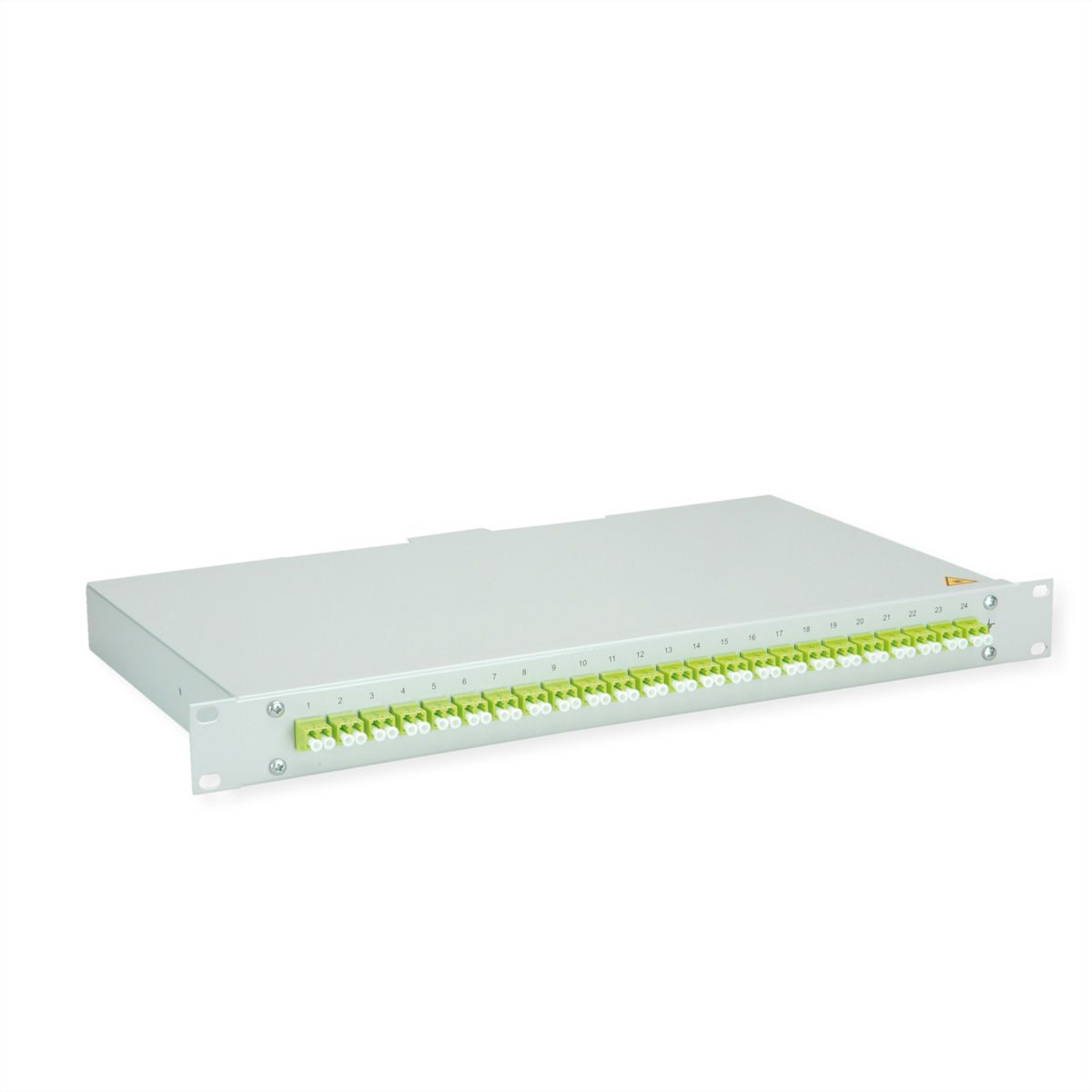 TELEGÄRTNER BASIS eco Panneau FO avec coupleurs, 24x LC Duplex, vert sapin, OM5