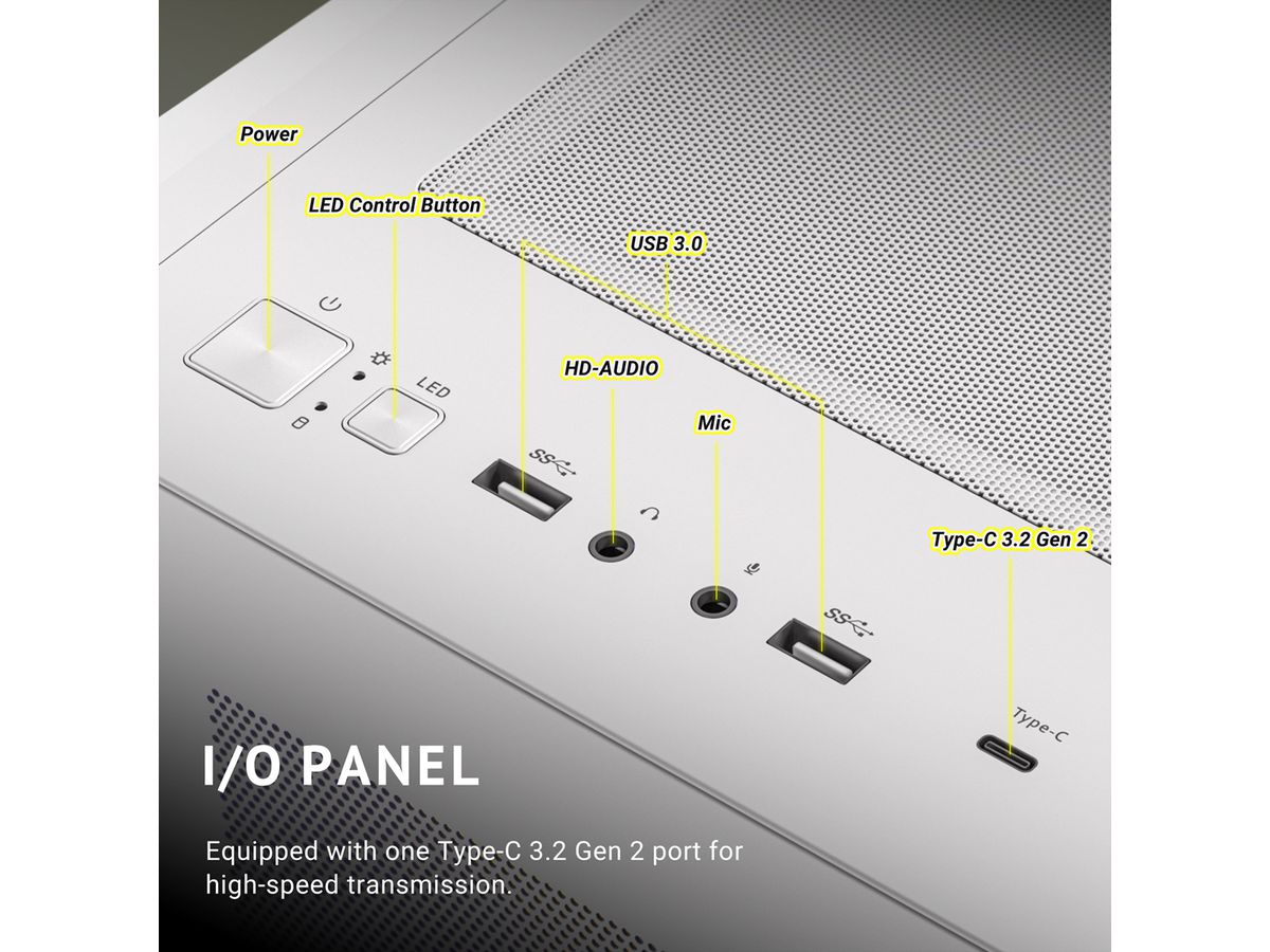 ANTEC Constellation C5 ARGB Boîtier PC Midi Tower ATX, blanc