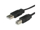 ROLINE Câble USB 2.0 plat pour Notebook, type A-B, noir, 1,8 m