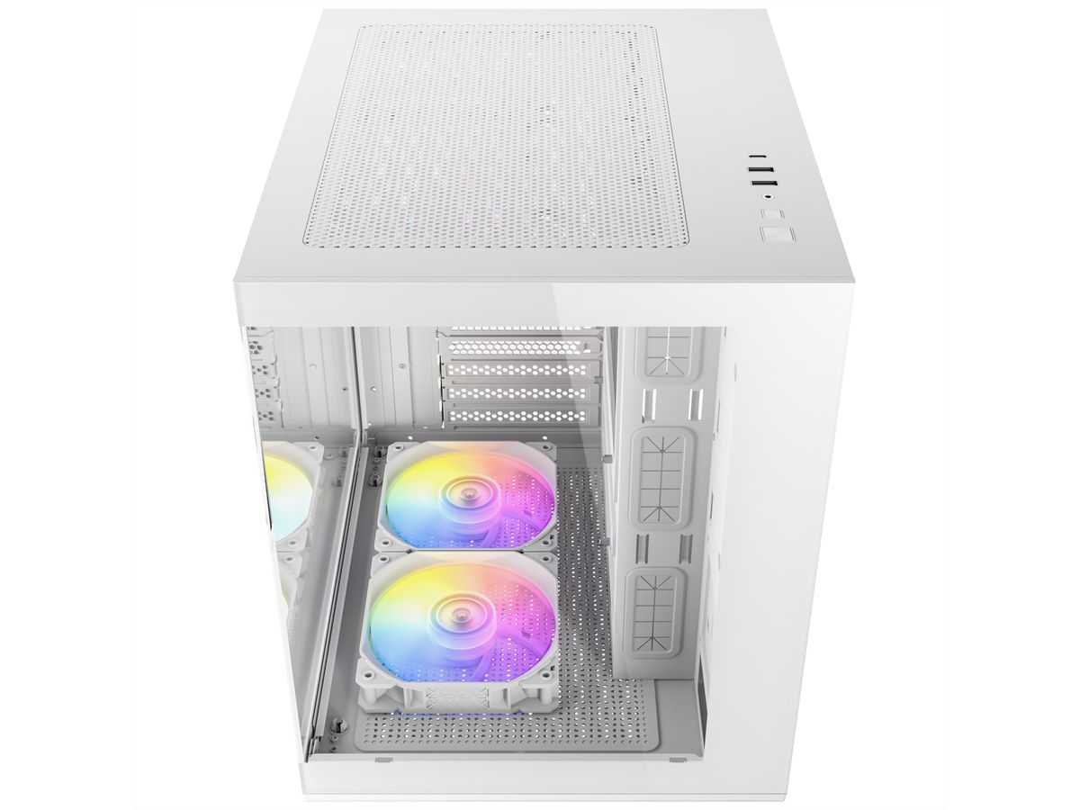 ANTEC CX60M ARGB Boîtier PC Mini Tour Micro-ATX, blanc