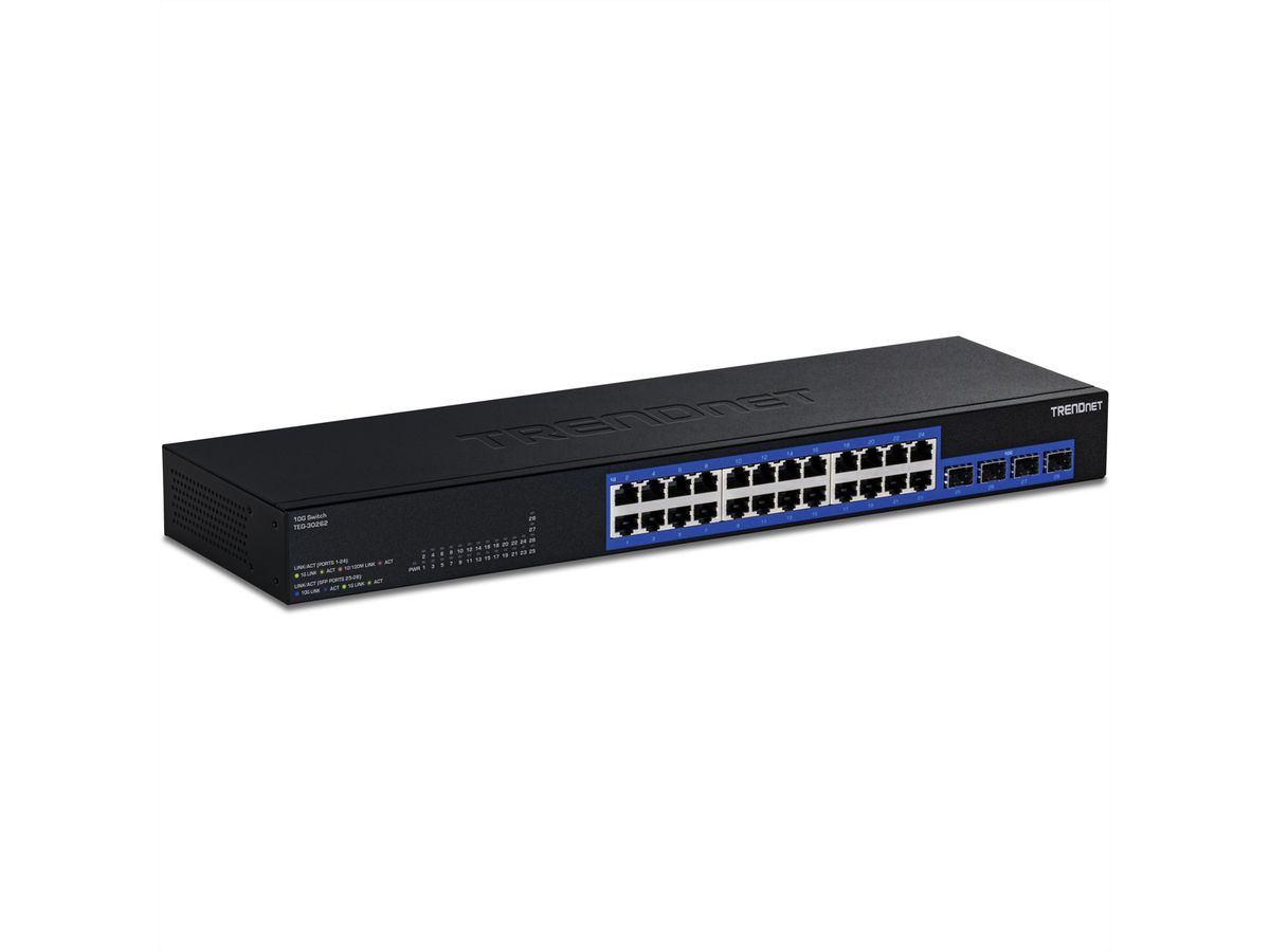 TRENDnet TEG-30262 Switch Gigabit à 28 ports avec 4 logements SFP+ 10G
