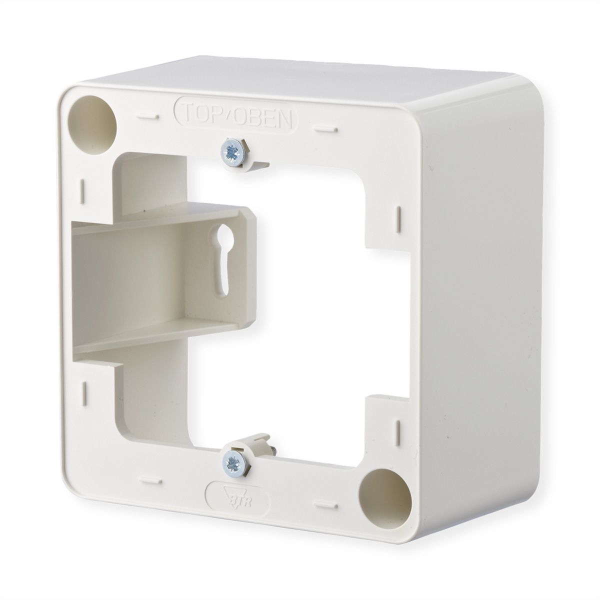 METZ CONNECT Cadre pour montage en saillie 85 x 85 x 43 mm, simple, blanc pur
