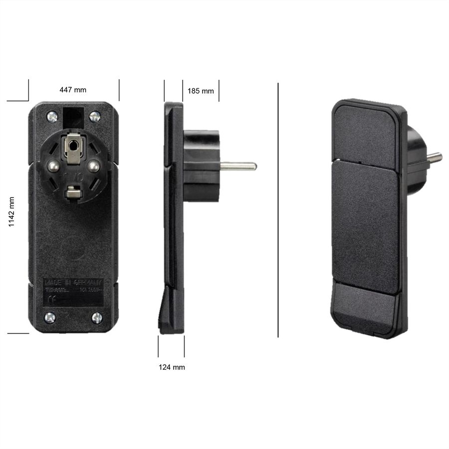 BACHMANN SMART PLUG Fiche de montage extra plate, noir