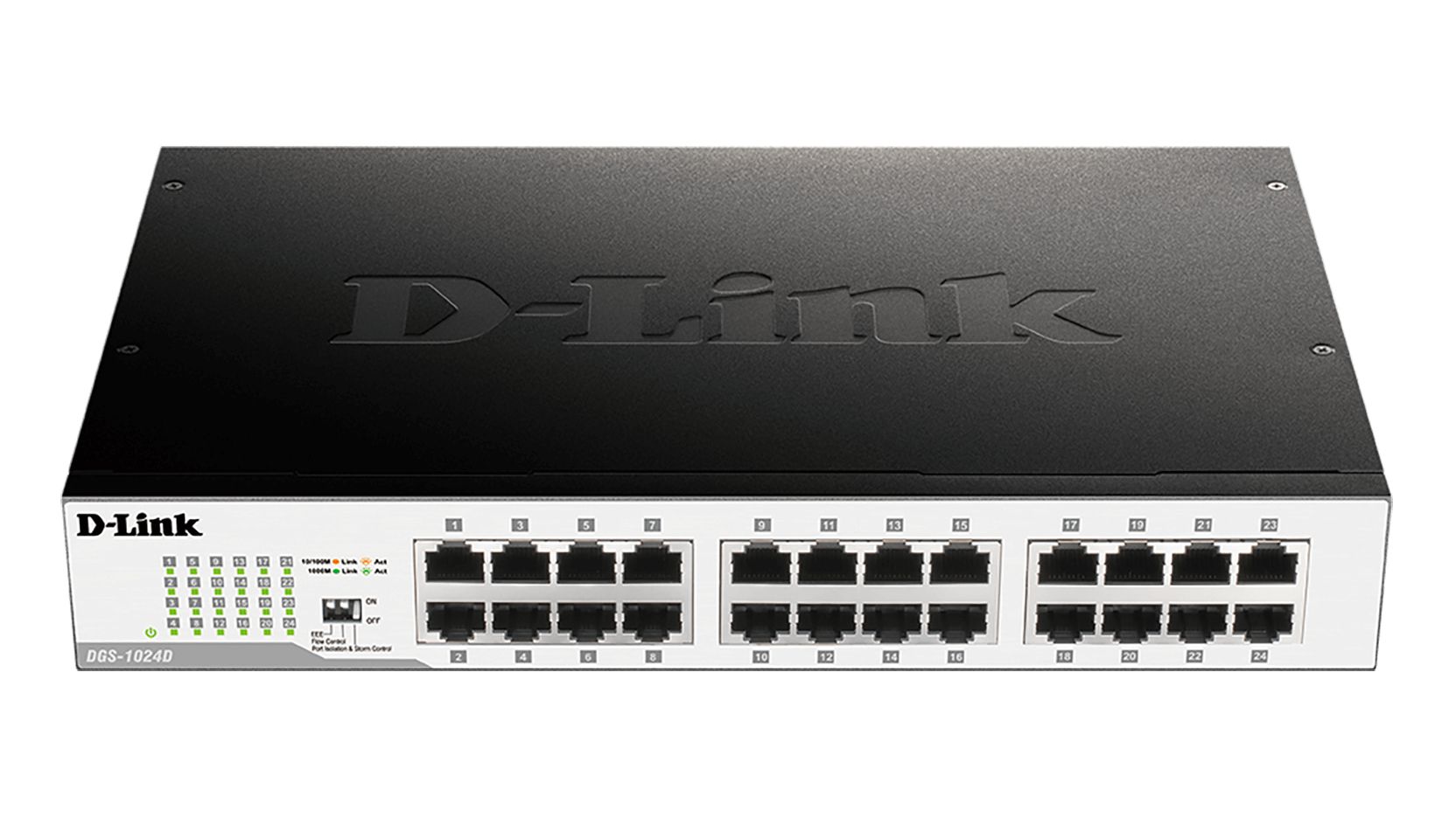 D-Link DGS-1024D commutateur réseau Non-géré Gigabit Ethernet (10/100/1000) 1U Noir, Argent