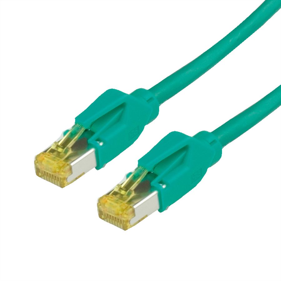 Cordon DRAKA Cat.6A (Classe EA) UC900 / HIROSE TM31, vert, 15 m