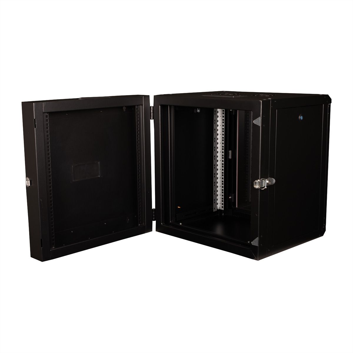 ROLINE 19" Boîtier mural Pro 12U, 600x600 LxP pivotant en 2 parties noir