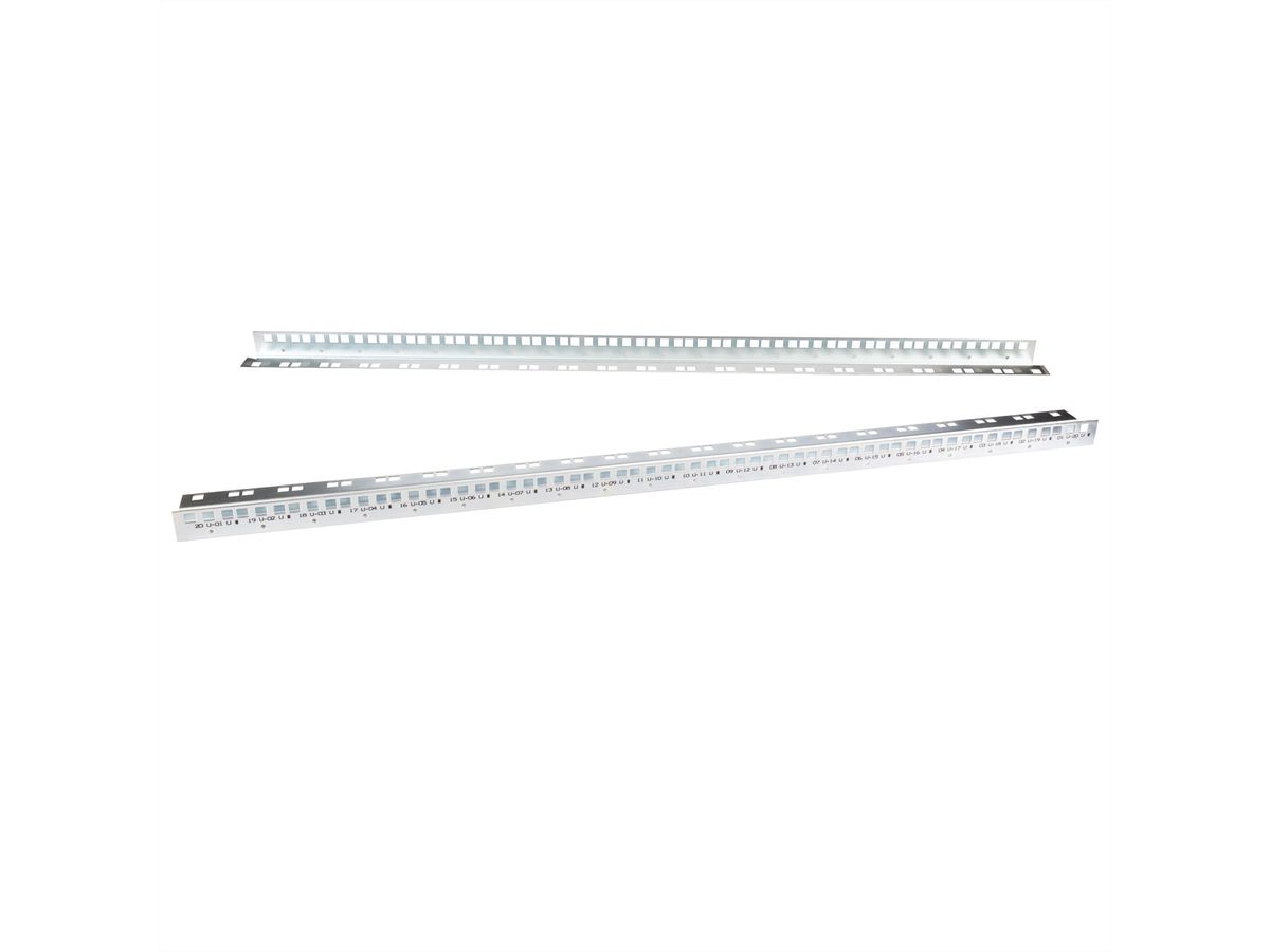 ROLINE 19" Kit de rails profilés ROLINE 12 U, pour boîtier mural Pro