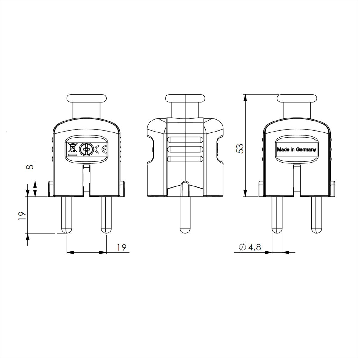BACHMANN Connecteur 2P+T