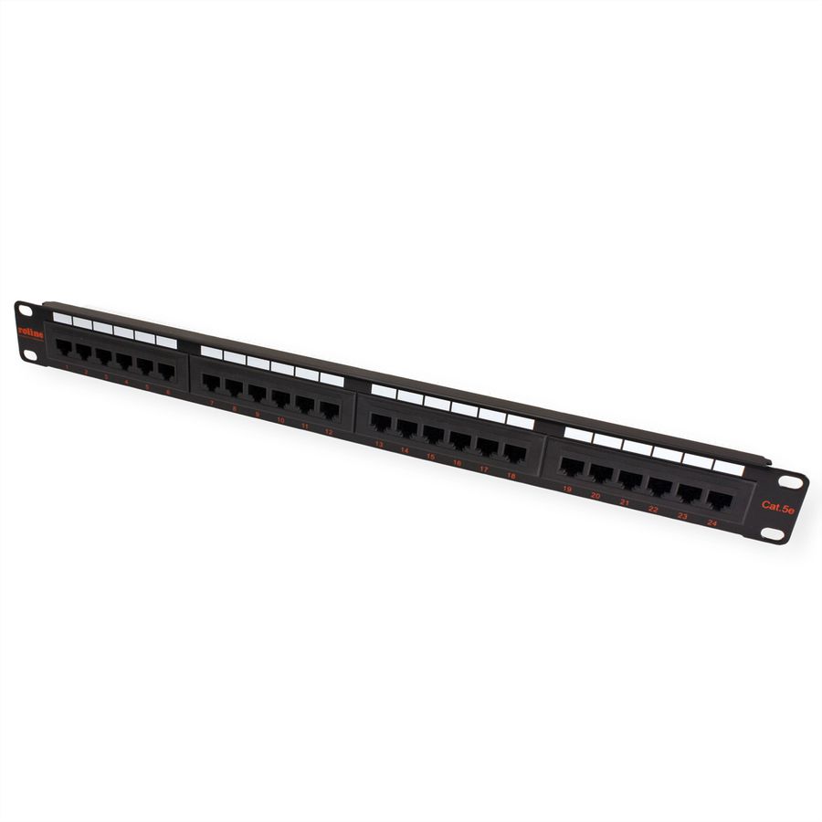 ROLINE Panneau de brassage 19" Cat.5e (Classe D) UTP, 24 ports, noir