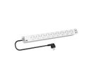 BACHMANN Prise multiple, 9x sans interrupteur, 2 m