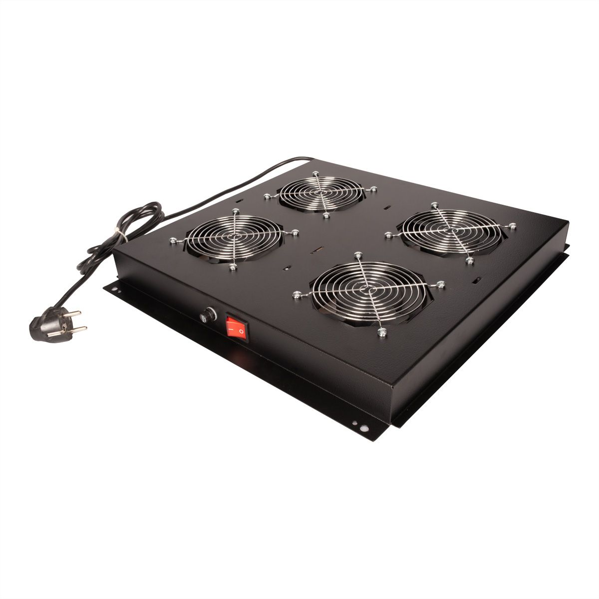 ROLINE 19" Unité de ventilation de toit, 4 ventilateurs, ON/OFF, noir