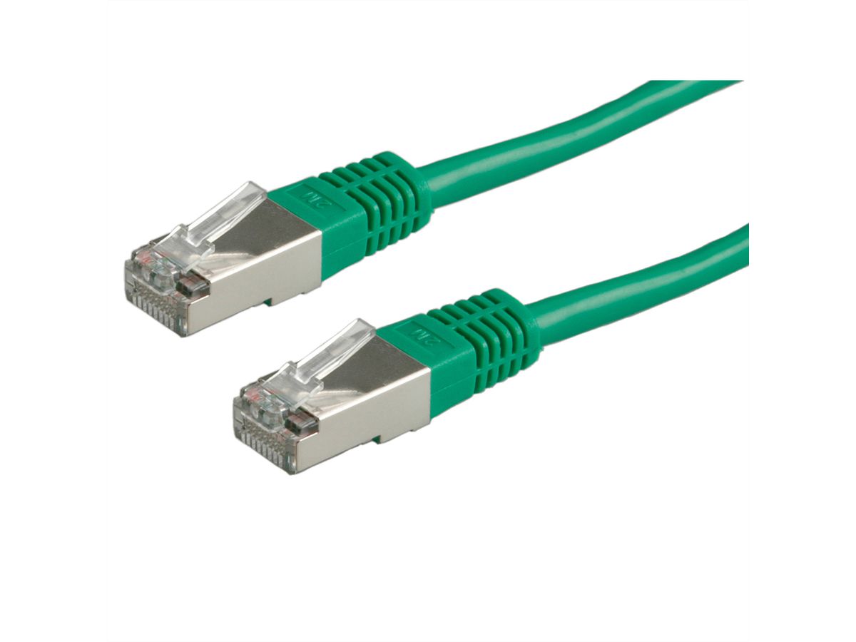 Cordon ROLINE Cat.5e (Classe D) S/FTP AWG26, vert, 3 m